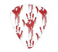 Bloody Handprints The guitar pick, for acoustic, electric, bass guitars - natural touch, 12 pack, multi-color.