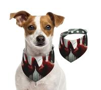 Bloody Hands Dog Bandanas,Summer Bandanas for Dogs Washable Adjustable Dog Triangle Scarf Bibs Cute Pet Bibs for Medium Large Dogs Puppy and Cats Small