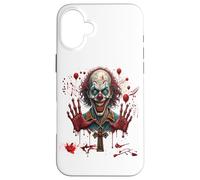 Bloody Hands Halloween Blood Spatter Clown Horror Costume Case for iPhone 16 Plus