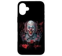 Bloody Hands Halloween Blood Spatter Clown Horror Costume Case for iPhone 16 Plus