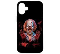 Bloody Hands Halloween Blood Spatter Clown Horror Costume Case for iPhone 16 Plus