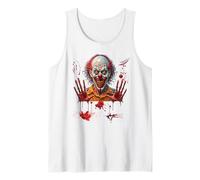 Bloody Hands Halloween Blood Spatter Clown Horror Costume Tank Top