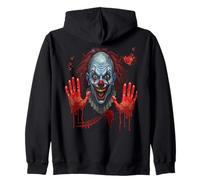 Bloody hands Halloween blood splash clown costume men Zip Hoodie