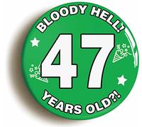 BLOODY HELL BIRTHDAY BADGE BUTTON PIN (Size is 2inch/50mm diameter) (47)
