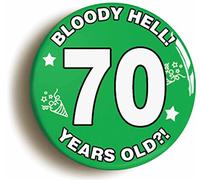 BLOODY HELL BIRTHDAY BADGE BUTTON PIN (Size is 2inch/50mm diameter) (70)