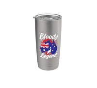 Bloody Legend Kangaroo Australian Flag Straya Australia Stainless Steel Insulated Tumbler