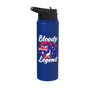 Bloody Legend Kangaroo Australian Flag Straya Australia Stainless Steel Insulated Water Bottle