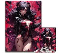 Bloody Magical Girl Jigsaw Puzzles for Adults 1000 Piece Puzzles for Adults Perfect for Teenagers Family Bonding Brain Teaser DIY Home Decor Gift 1000 PCS(38x26cm)