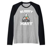 Bloody Mary Funny Virgin Mary Holding Bloody Mary Raglan Baseball Tee