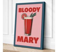 Bloody Mary Poster Minimalist Canvas Wall Art Print 18x12 Inch