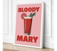 Bloody Mary Poster Minimalist Canvas Wall Art Print 24x16 Inch