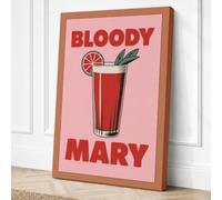 Bloody Mary Poster Minimalist Canvas Wall Art Print 24x16 Inch