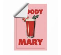 Bloody Mary Poster Minimalist Unframed Wall Art Print A2 (59.4×42cm), Wall Decor for Living Room, Bedroom, Office & Home, Art Gift