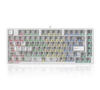 Bloody MS76 Hall Effect Magnetic Gaming Keyboard Rapid Trigger Analog Control 82 Key RGB Wired Stellar Black (Crystal White)