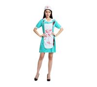Bloody Nurse Uniform Kit | Adult Halloween Zombie Nurse Outfit | Fancy Dress Outfit Cosplay Supplies for Boys Girls Youth Men Teens Women Street Performances