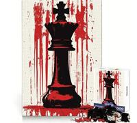Bloody Queen Chess Piece Teenagers 1000 Piece Jigsaw Puzzle Brain Development Mindful Escape Clean Join Festive Surprise (50X75CM)