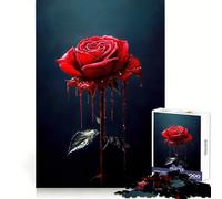 Bloody Rose Jigsaw Puzzles for Adults 1000 Pieces Sharp Memory Restful Pleasure Neat Edges Memorable Gift (38X26CM)