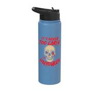 Bloody Skull It's Never Too Late for Halloween Stainless Steel Insulated Water Bottle