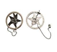 Bloody Skull Rose Inverted Cross-Pendant Earring Vintage Gothic Cross-Pendant Earring Devil Jewelry Long Chain