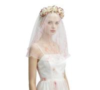 Bloody Splatter Rose Veil Headband Cosplay Corpse Zombie Hairband Headwear