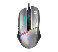 Bloody W60Max Wired RGB FPS Gaming Mouse, 10000 CPI, All Buttons Programmable, 2000Hz Report Rate, 250 IPS, 4M Onboard Memory (Gungrey)