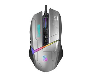 Bloody W60Max Wired RGB FPS Gaming Mouse, 10000 CPI, All Buttons Programmable, 2000Hz Report Rate, 250 IPS, 4M Onboard Memory (Gungrey)