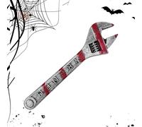 Bloody Wrench - Halloween Simulation Wrench, Adjustable Large Spanner | Fake Rusted Metal Effect Role Play Instrument For Scary Party Decoration For Bars Escape Rooms Haunted Events Cosplay