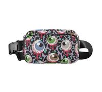 Bloody Zombie Aliens Happy Halloween Trendy Waist Bag Fanny Pack for Men Women Mini Zipper Fanny Pack Sling Bag with Adjustable Strap for Travel Shopping Running, Multicolor, One Size, Waistpack