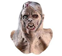 Bloody Zombie Mask with Hair Scary Walking Dead Creepy Costume Party Latex Horror Decoration Props Halloween Decor