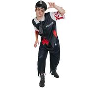 Bloody zombie policeman costume for men