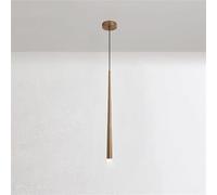 BLOOHK Modern Minimalist LED Pendant Light, 20.4 Inch Long Tube LED Spotlight Adjustable Gold Conical Hanging Light Fixture for Kitchen Island Bar Counter(6000K)