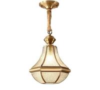 BLOOHK Vintage Industrial Brass Pendant Light with American Clear Glass Shade, Brushed Gold Finish Retro Suspension Ceiling Lamp Fixture for Kitchen Island Living Room