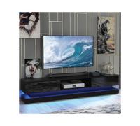 Creative Furniture Bloom TV Unit 180cm - A Functional & Contemporary Cabinet with Gloss Doors & LED Lights in Black Creative Furniture Black