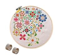 Bloom a Day Cross Stitch Set, A Flower a Day Cross Stitch Kit for Beginners, Embroidery Needlepoint Patterns, Easy Counted Cross Stitch Pattern Gift for Adults, Home Decor Craft Project