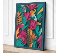 Bloom Abundance Botanical Canvas Wall Art Print 30x20 Inch
