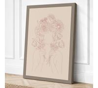 Bloom and Being Canvas Wall Art Print 18x12 Inch