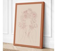 Bloom and Being Canvas Wall Art Print 18x12 Inch