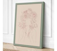 Bloom and Being Canvas Wall Art Print 30x20 Inch