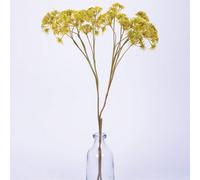Bloom Artificial Single Dill Spray Stem - Faux Fake Silk Flower Indoor Home Floral Decoration - Measures L42cm in Yellow Bloom Yellow