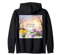 Bloom Awakening Where Flowers Rise from Winter Slumber Zip Hoodie