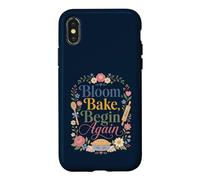 Bloom Bake Begin Again Floral Aesthetic Case for iPhone X/XS