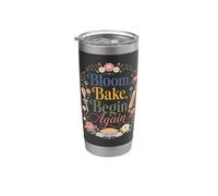 Bloom Bake Begin Again Floral Aesthetic Stainless Steel Insulated Tumbler