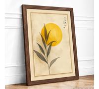 Bloom Beneath the Sun Japandi Framed Wall Art Print A3 (42×29.7cm)