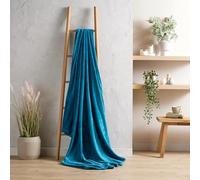 BLOOM BLENDS Flannel Fleece Throw Blanket Fluffy Super Soft Warm for Bed Sofa Couch Chair Lightweight and Cozy Solid Design Throw (Teal, 150 x 200 cm)