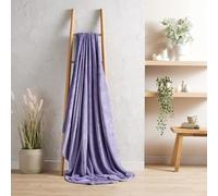 BLOOM BLENDS Flannel Fleece Throw Blanket Fluffy Super Soft Warm for Bed Sofa Couch Chair Lightweight and Cozy Solid Design Throw (Purple, 150 x 200 cm)