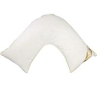 BLOOM BLENDS Goose Feather & Down V-Shaped Pillow - Extra Filled Orthopaedic Nursing, Pregnancy & Maternity Support Cushion, Super Soft Hotel Quality Neck & Back Support