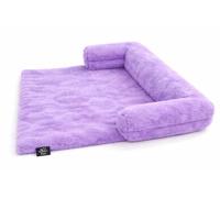 BLOOM BLENDS Square Sofa Pet Bed - Soft Waterproof Pet Cushion with Non-Slip Base for Dogs & Cats (Lilac, 90x90cm)
