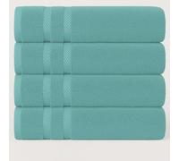 BLOOM BLENDS Super Soft 10-Piece Towel Bale Set - 550 GSM Absorbent 100% Cotton | 2 Bath, 2 Hand, 4 Face, 2 Glove Towels | Luxury & Quick-Dry Bathroom Set (Jade Green, 4 Hand Towels)
