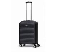 BLOOM BLENDS Underseat Cabin Trolley Bag - EasyJet Carry-On Approved Lightweight 360° Double Spinner Wheeled Suitcase (Black)