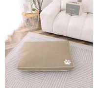 BLOOM BLENDS Waterproof Dog Bed - Large & Extra Large Sizes | Heavy Duty, Washable Zipped Cover | Soft Plush Cushion Mattress for Dogs & Cats or Puppies (Mink, L)